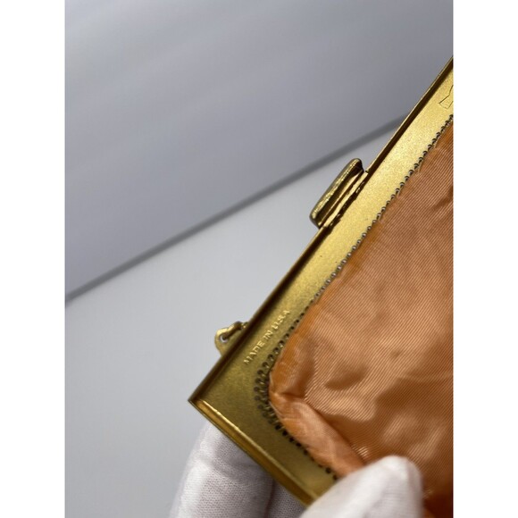 Vintage Whiting & Davis Gold tone Clutch Purse Sequin Mesh Crystals retro bag - Picture 14 of 16